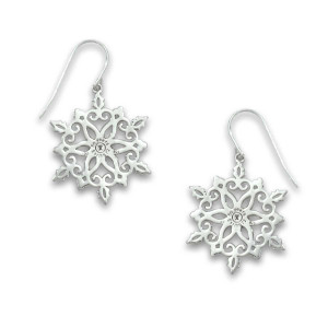 Sterling Silver 2022 50th Anniversary Snowflake Earrings
