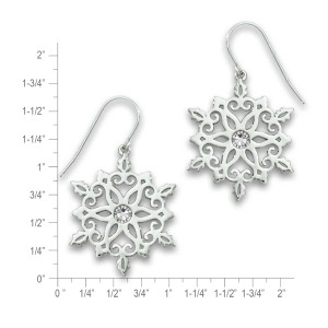 Sterling Silver 2022 50th Anniversary Snowflake Earrings
