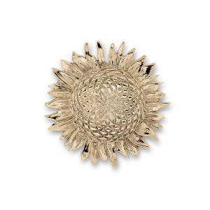 14k Gold Sunflower Pin