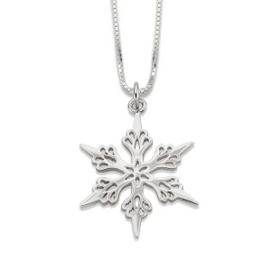 Sterling Silver 2001 Trees Snowflake Pendant