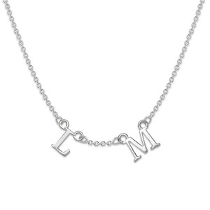 Sterling Silver Mia Letter Necklace - 2 Letters