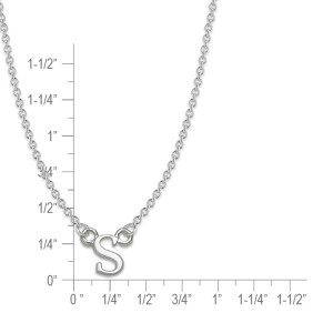 Sterling Silver Mia Letter Necklace - 3 Letters