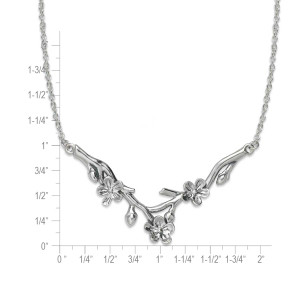 Sterling Silver Cherry Blossom Necklace