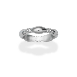 Sterling Silver Dot & Dash Ring