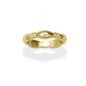 14k Gold Dot & Dash Ring