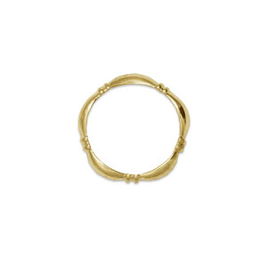 14k Gold Dot & Dash Ring