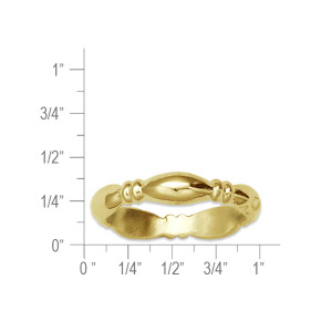 14k Gold Dot & Dash Ring