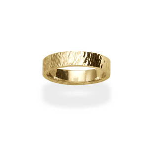 14k Gold Hand Forged Band Ring