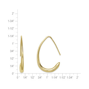 14k Gold Modern J Hoops