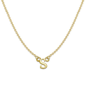 14k Gold Mia Letter Necklace - 1 Letter