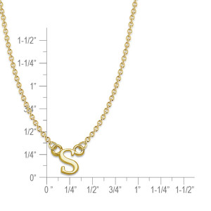 14k Gold Mia Letter Necklace - 3 Letters