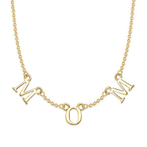 14k Gold Mia Letter Necklace - 3 Letters
