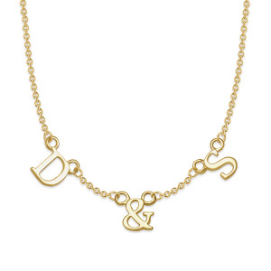 14k Gold Mia Letter Necklace - 3 Letters
