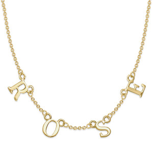 14k Gold Mia Letter Necklace - 4 Letters