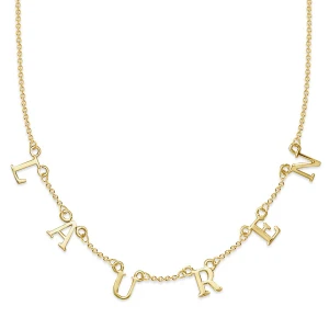 14k Gold Mia Letter Necklace - 6 Letters