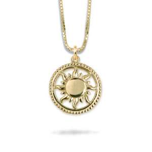 14k Gold Sunshine Pendant