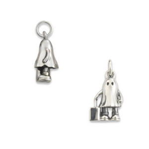 Sterling Silver Boo Ghost Charm