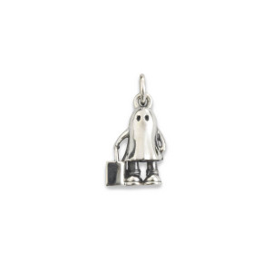 Sterling Silver Boo Ghost Charm