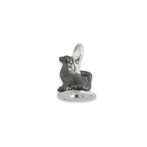 Sterling Silver Witch’s Hat & Black Cat Charm