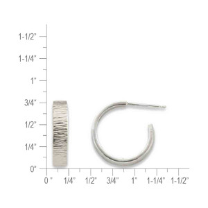 Sterling Silver Hand Forged Hoops