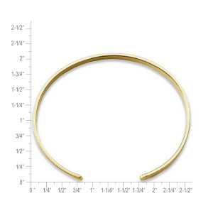 14k Gold Hand Forged Cuff Bracelet