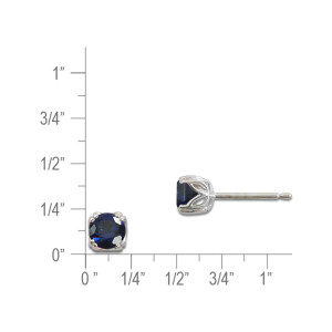 Sterling Silver Birthstone Post Earrings