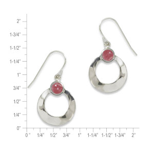 Sterling Silver Moonglow Rhodochrosite Earrings