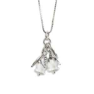 Sterling Silver Lily of the Valley Mother of Pearl Pendant