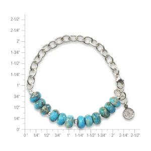 Sterling Silver Dakota Imperial Jasper Gemstone Bracelet