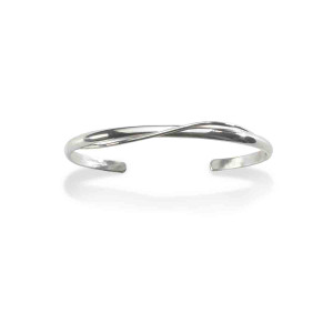 Sterling Silver Crossover Cuff Bracelet