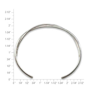 Sterling Silver Crossover Cuff Bracelet