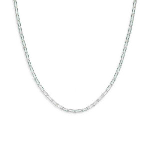Sterling Silver Paper Clip Chain Necklace