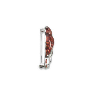 Sterling Silver Cardinal Garnet Pin