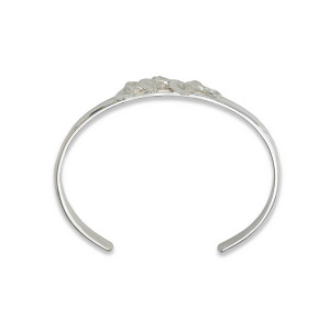 Sterling Silver Ginkgo Cuff Bracelet