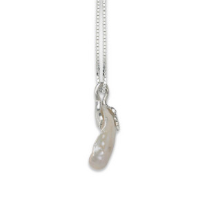 Sterling Silver Keishi Petal Pearl Pendant
