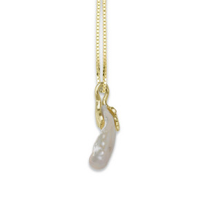 14k Gold Keishi Petal Pearl Pendant