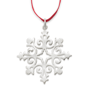 Sterling Silver 2024 Angel Wing Snowflake Ornament