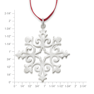 Sterling Silver 2024 Angel Wing Snowflake Ornament