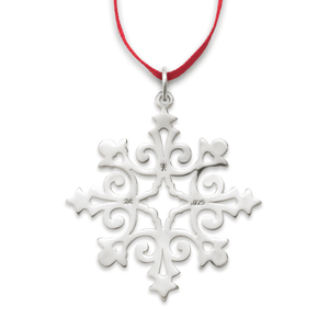 Sterling Silver 2024 Angel Wing Snowflake Ornament