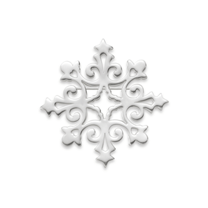 Sterling Silver 2024 Angel Wing Snowflake Pin