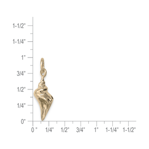 14K Gold Whelk Shell Pendant