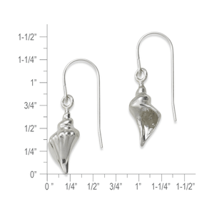 Sterling Silver Whelk Shell Earrings