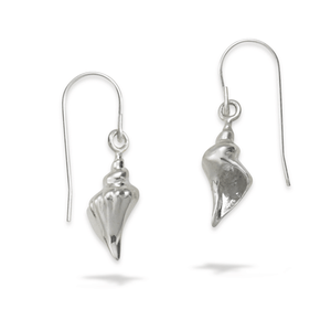 Sterling Silver Whelk Shell Earrings