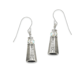 Sterling Silver Beacon Lighthouse Earrings
