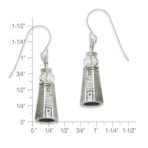 Sterling Silver Beacon Lighthouse Earrings