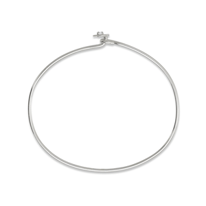 Sterling Silver Crescent Moon Diamond Bracelet