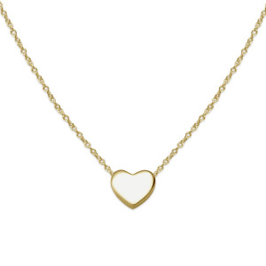 14K Gold Initial Heart Necklace