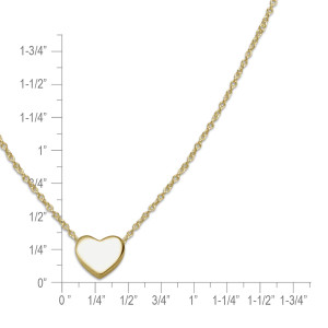 14K Gold Initial Heart Necklace