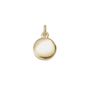 14K Gold Personalized Disk Charm