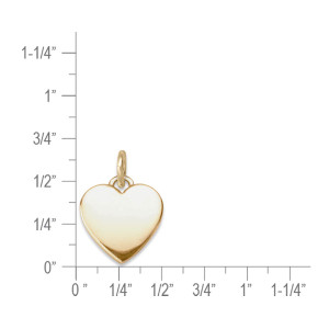 14K Gold Personalized Heart Charm